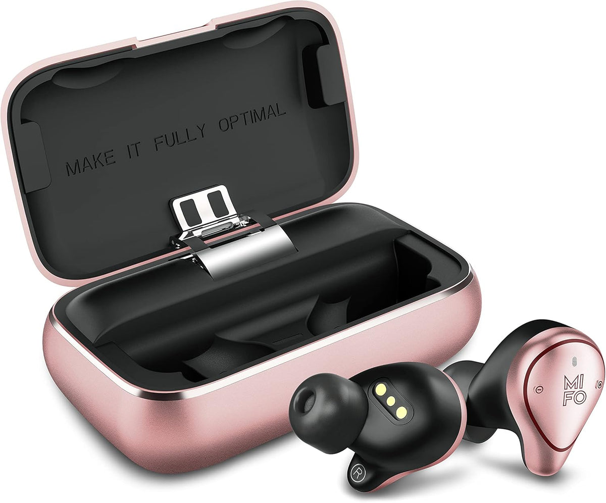 Rose Gold Wireless Earbuds with Charging Case V79856