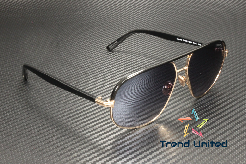Metal Shiny Rose Gold Gradient Smoke 59 mm Sunglasses X154