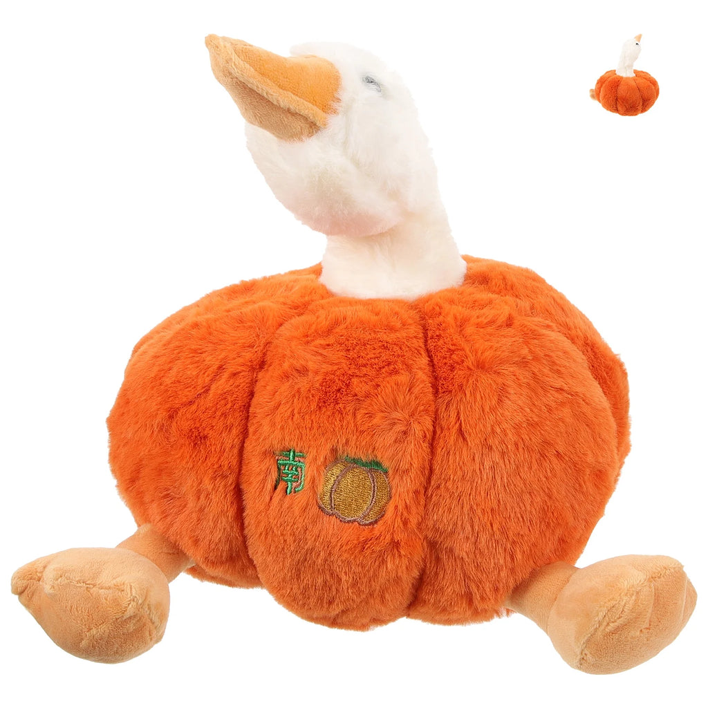 Plush Pumpkin Duck Stuffed Animal Doll G8040