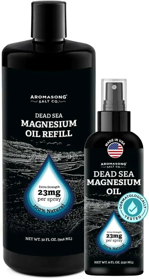 Magnesium Oil Spray 8oz with 32oz Refill Bottle L7515