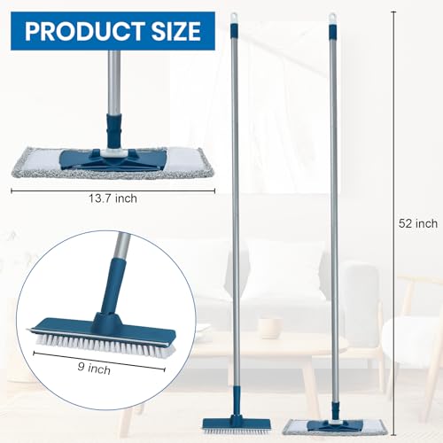Collapsible Mop and Bucket Set with Washable Microfiber Mop D211