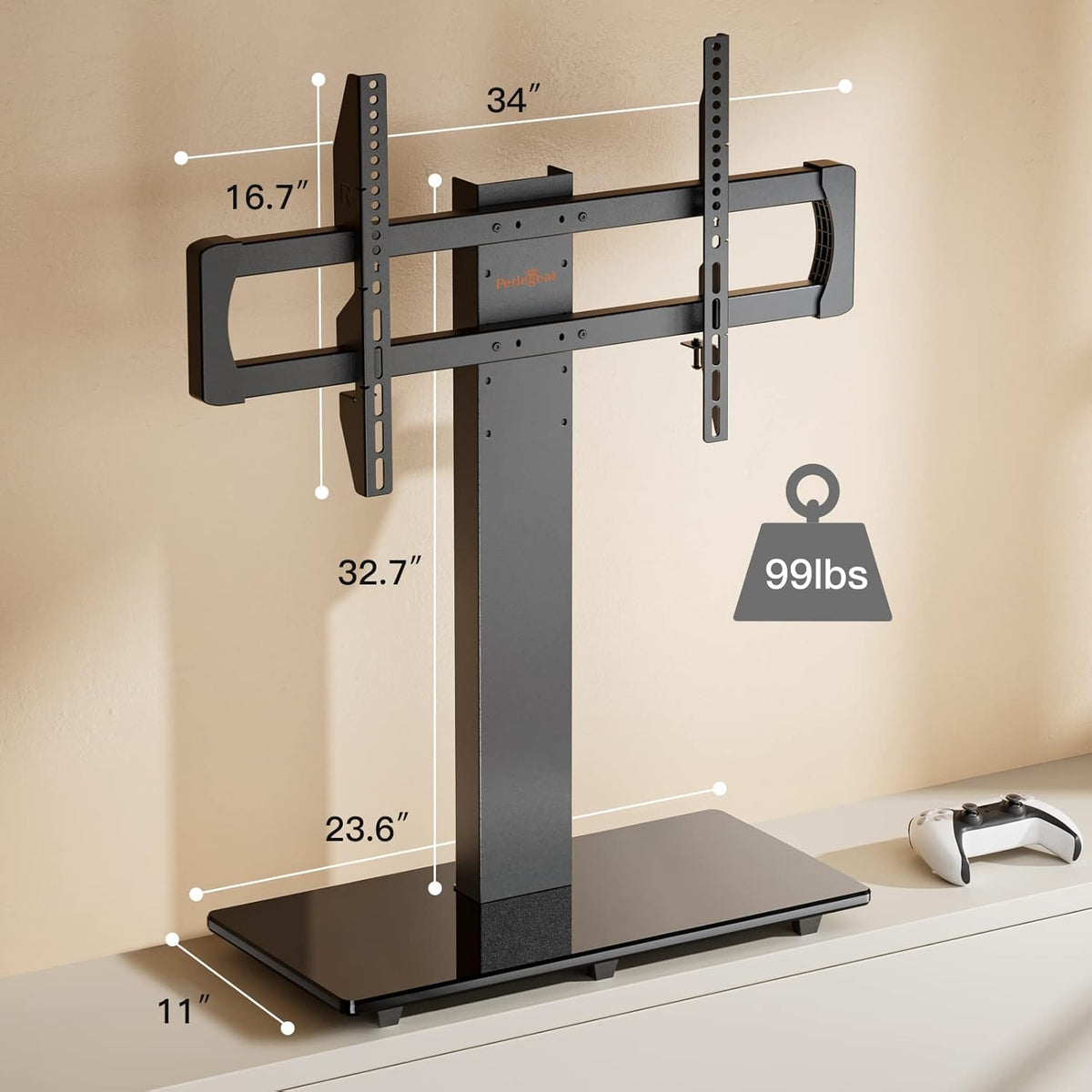 Universal TV Stand Base for 50-85 Inch Flat Curved Screen TVs Height Adjustable X484982