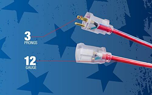 100-Feet 12/3 Extension Cord with Lighted End C655668