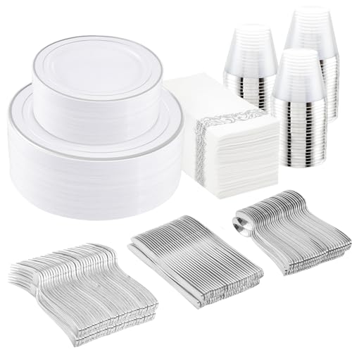 350Pcs Gold Dinnerware Set for 50 Guests O226814