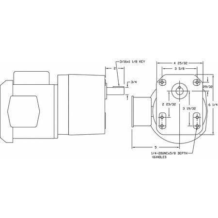 AC Gearmotor, 14 RPM, TEFC, 115/230V E784