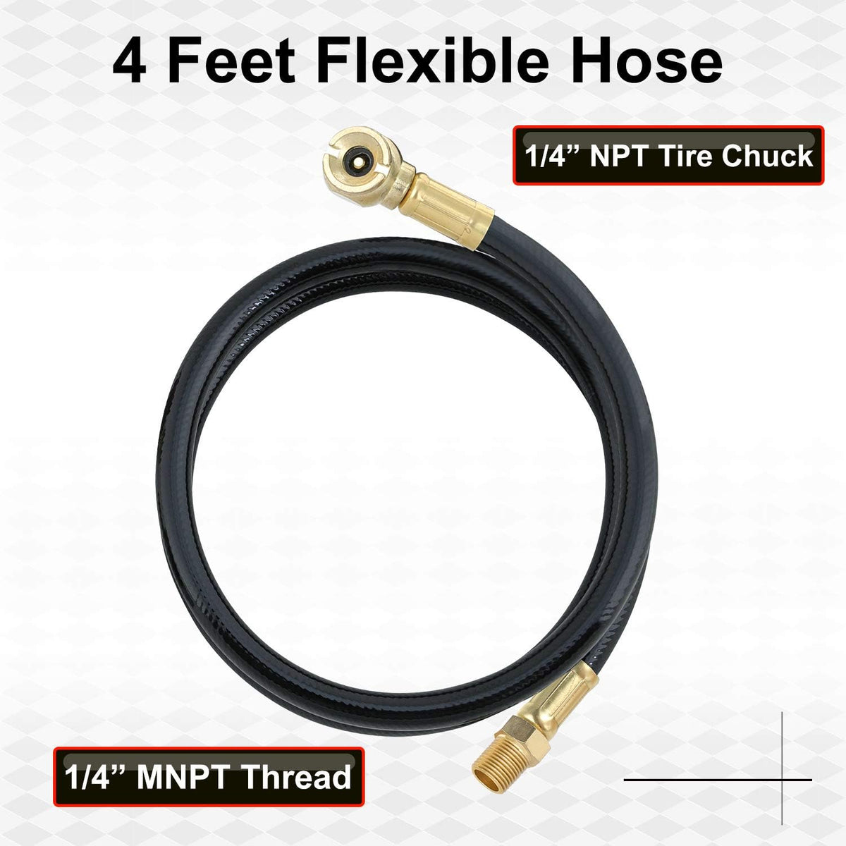 Air Tank Repair Kit with Safety Valve, Pressure Gauge and Hose X7006