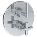 Wall Mounted Thermostatic Shower Trim with Built-in Control Satin 24K Gold J414