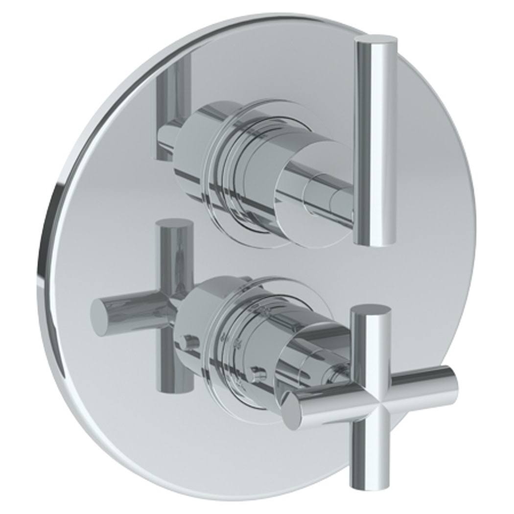 Wall Mounted Thermostatic Shower Trim with Built-in Control Satin 24K Gold J414