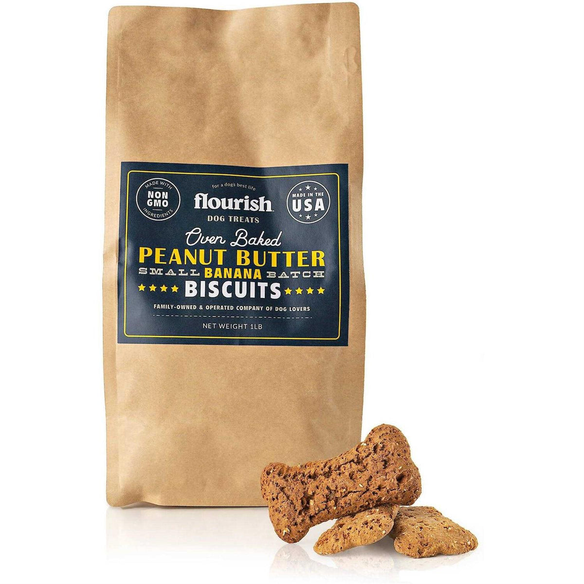 Peanut Butter Banana Biscuit Dog Treats J680911