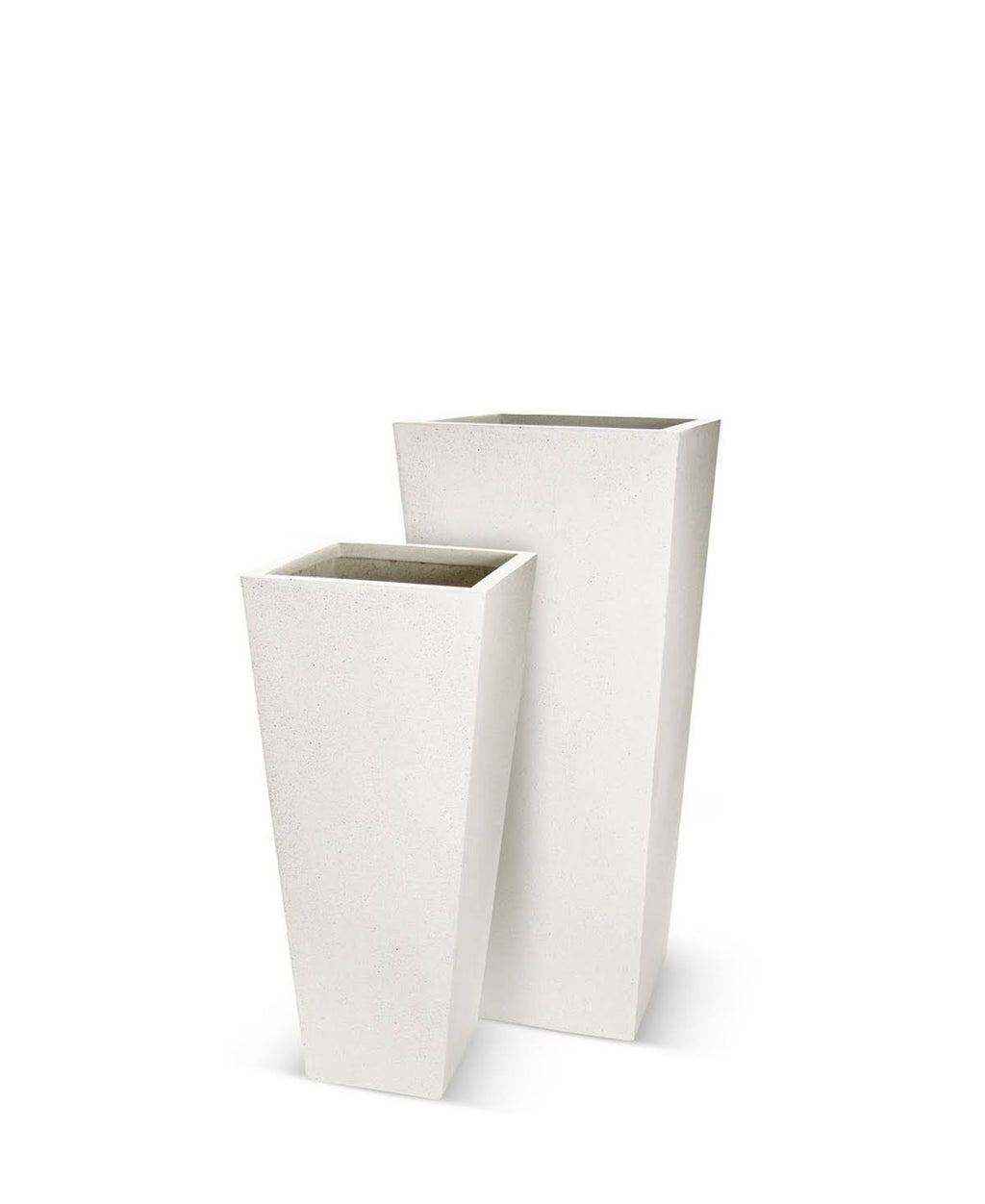 White Tapered Fiberstone Pot O248