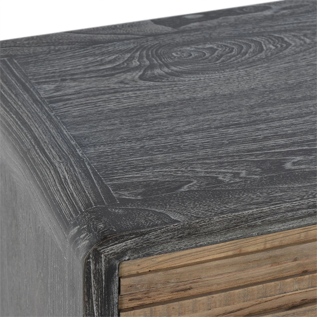 79" Reclaimed Elm Wood 4-Door Sideboard A2126