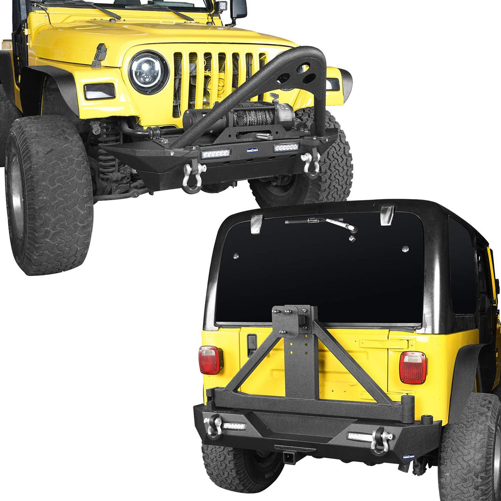 Front & Rear Bumper Combo with Tire Carrier U485