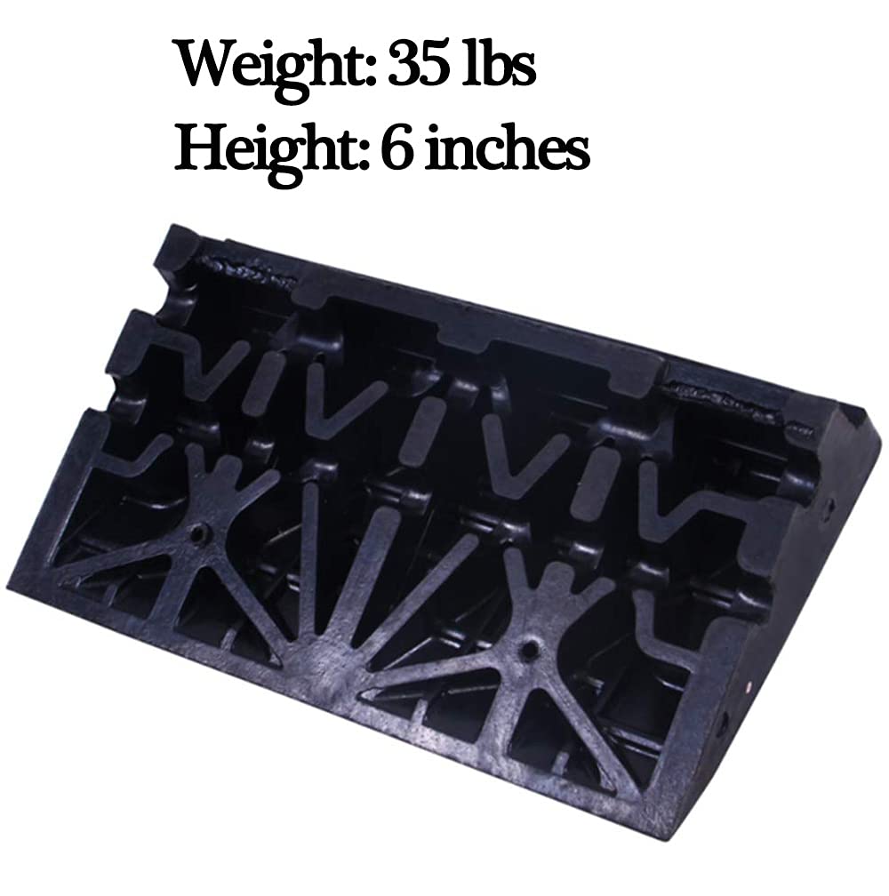 Rubber Curb Ramp 6 inch High 23.6 Wide Heavy Duty Single Ramp F648