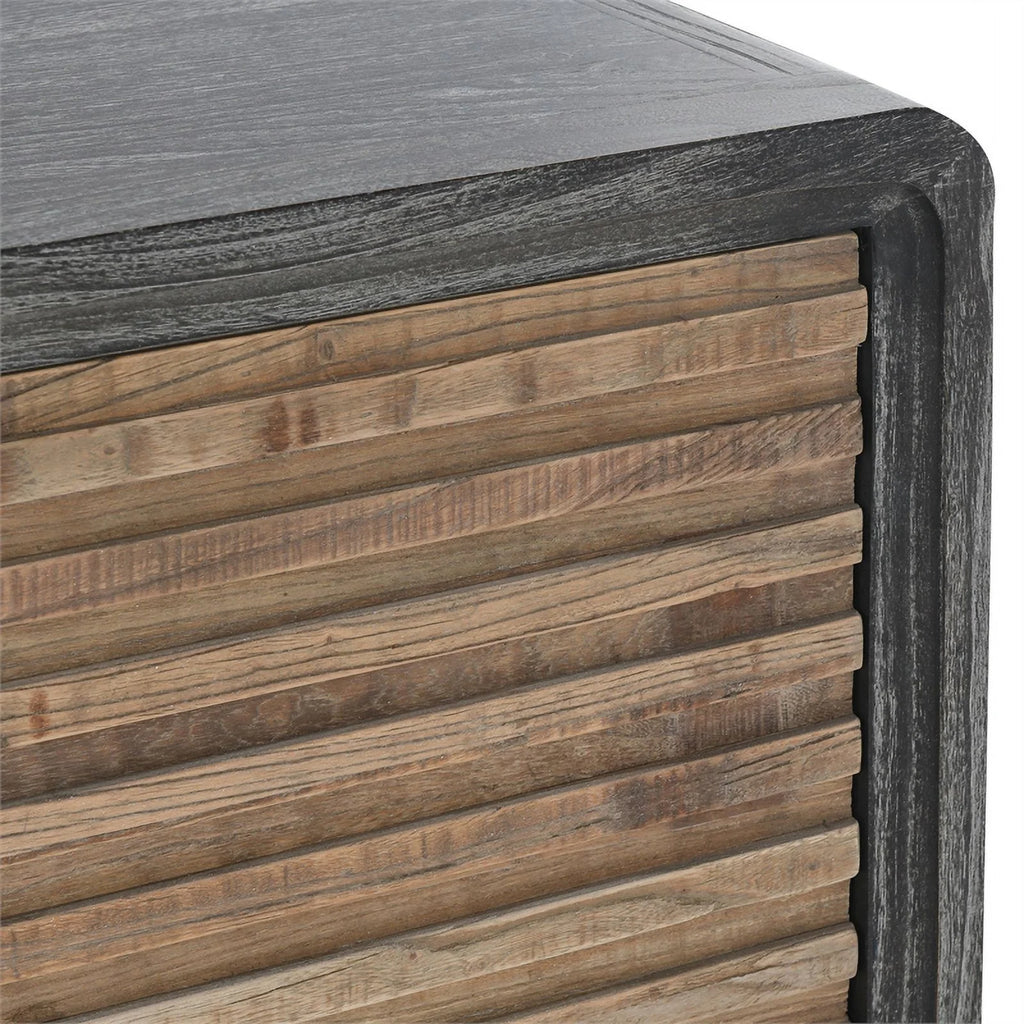79" Reclaimed Elm Wood 4-Door Sideboard A2126