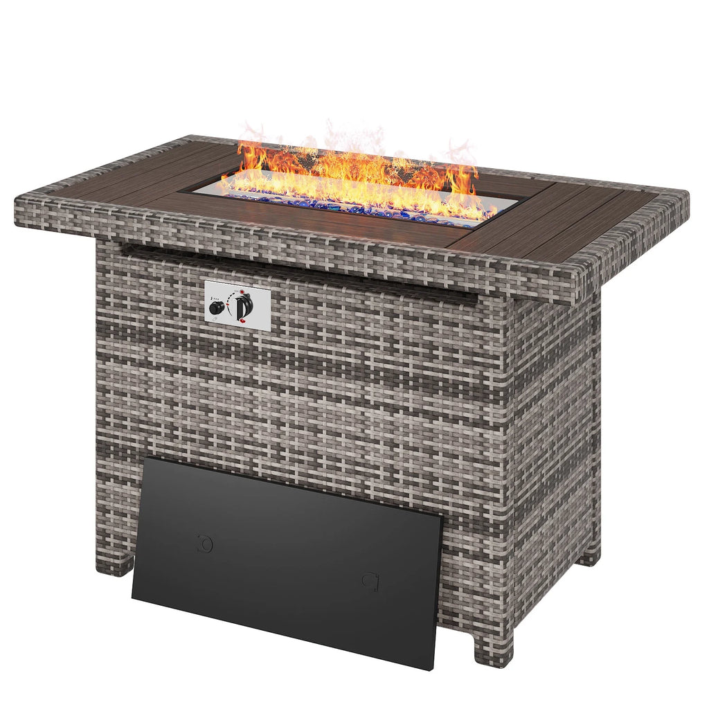 40'' 50,000 BTU Propane Gas Fire Pit Table with Cover C551