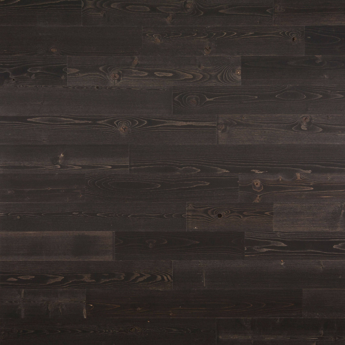 Peel and Stick Reclaimed Black Ice Wood Planks I8007