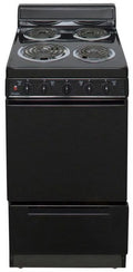 20" Freestanding Coil Electric Range Black V613