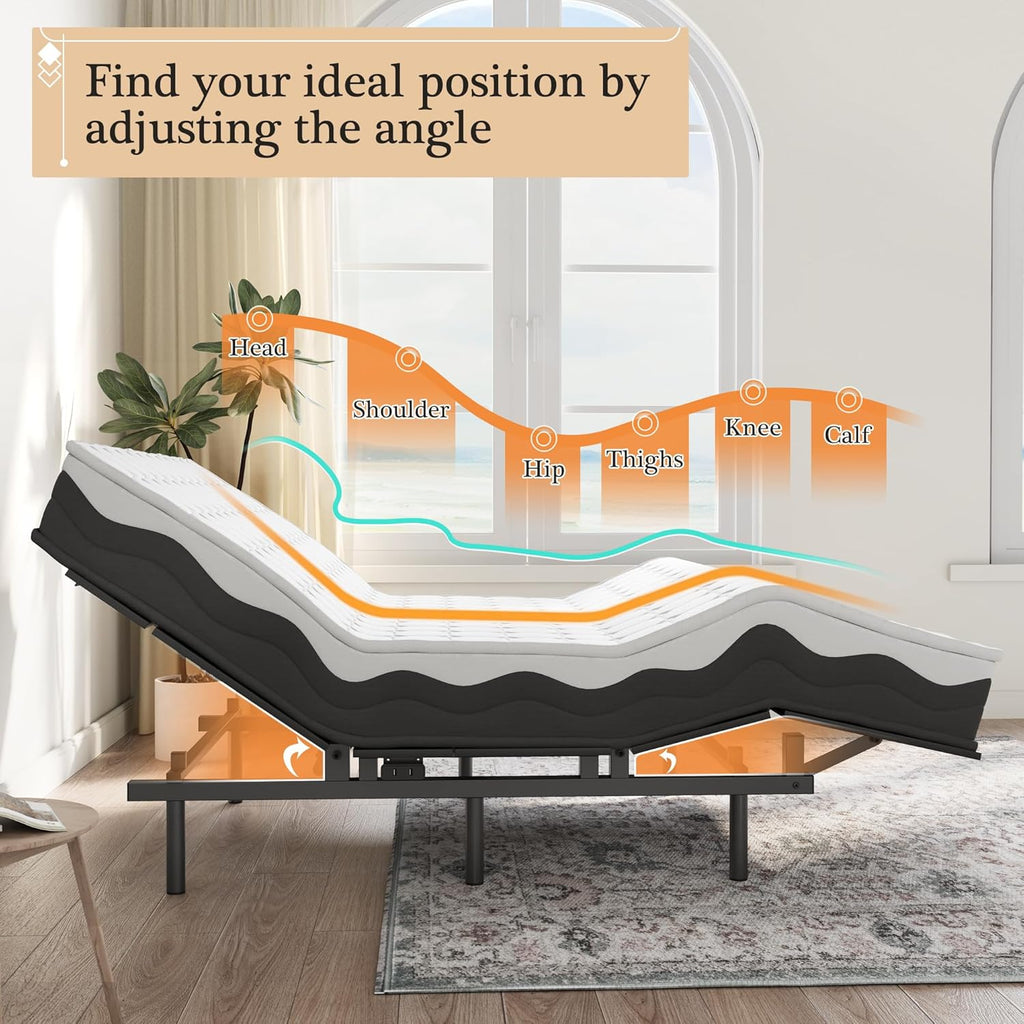 Adjustable Bed Frame with Wireless Remote and Zero Gravity I491546