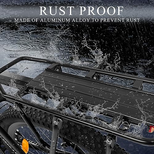 Rear Bike Rack with 110 lbs Load Capacity Aluminum Alloy Bicycle Carrier Rack Y7943
