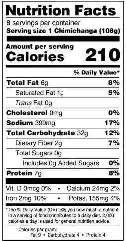 Spicy Jalapeno Bean & Cheese Chimichangas, 32 oz, 8 Count, Pack of 3 Q754
