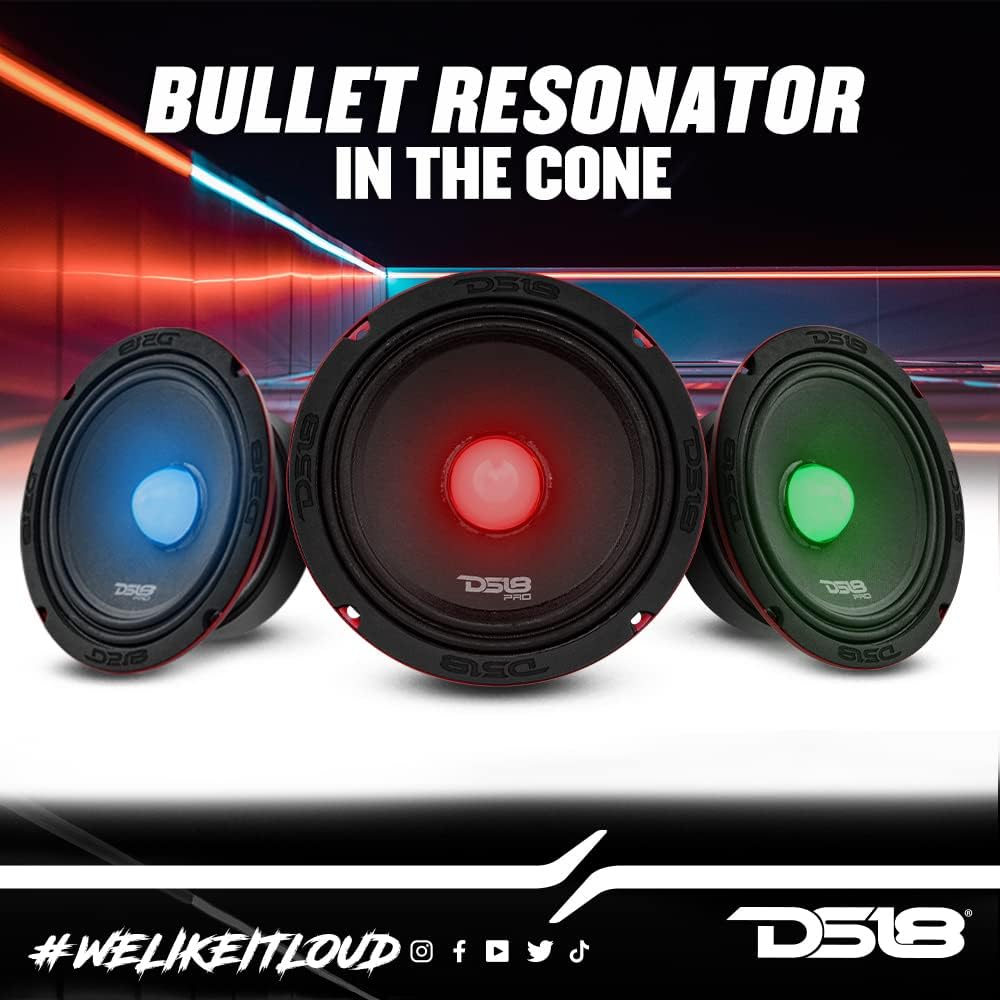 6.5 Midrange Car Speakers 4 Ohms 500W Max Y194826
