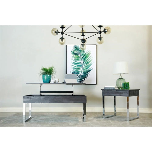 1 Drawer Square Wood End Table H665