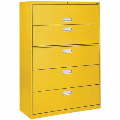 Blue 5-Drawer File Cabinet L580