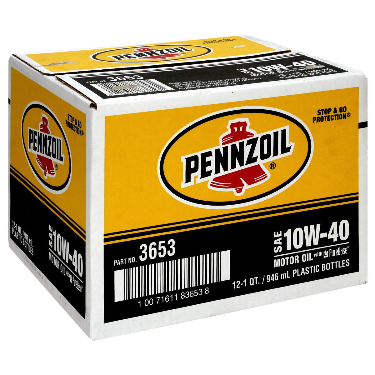 SAE 10W-40 Motor Oil, 12 pack, 1 qt bottles S912