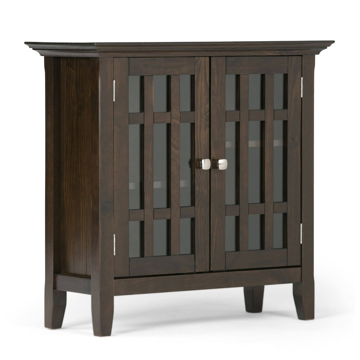White Solid Wood Low Storage Media Cabinet X354380