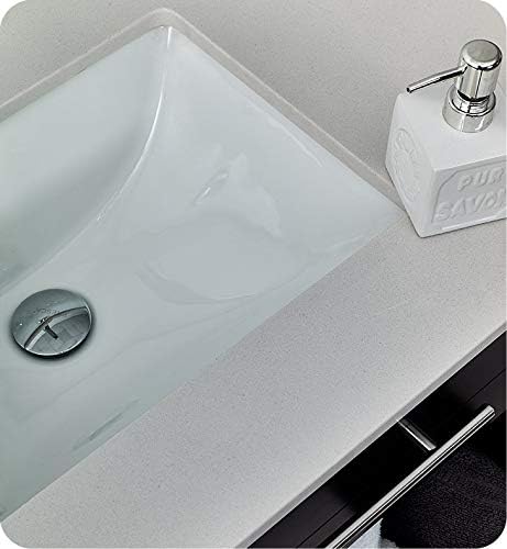 Espresso Wall Hung Bathroom Cabinet with Top and Undermount Sink O133