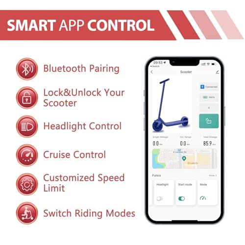 Electric Scooter, Folding, Dual Braking, Dual Suspension, App W80841