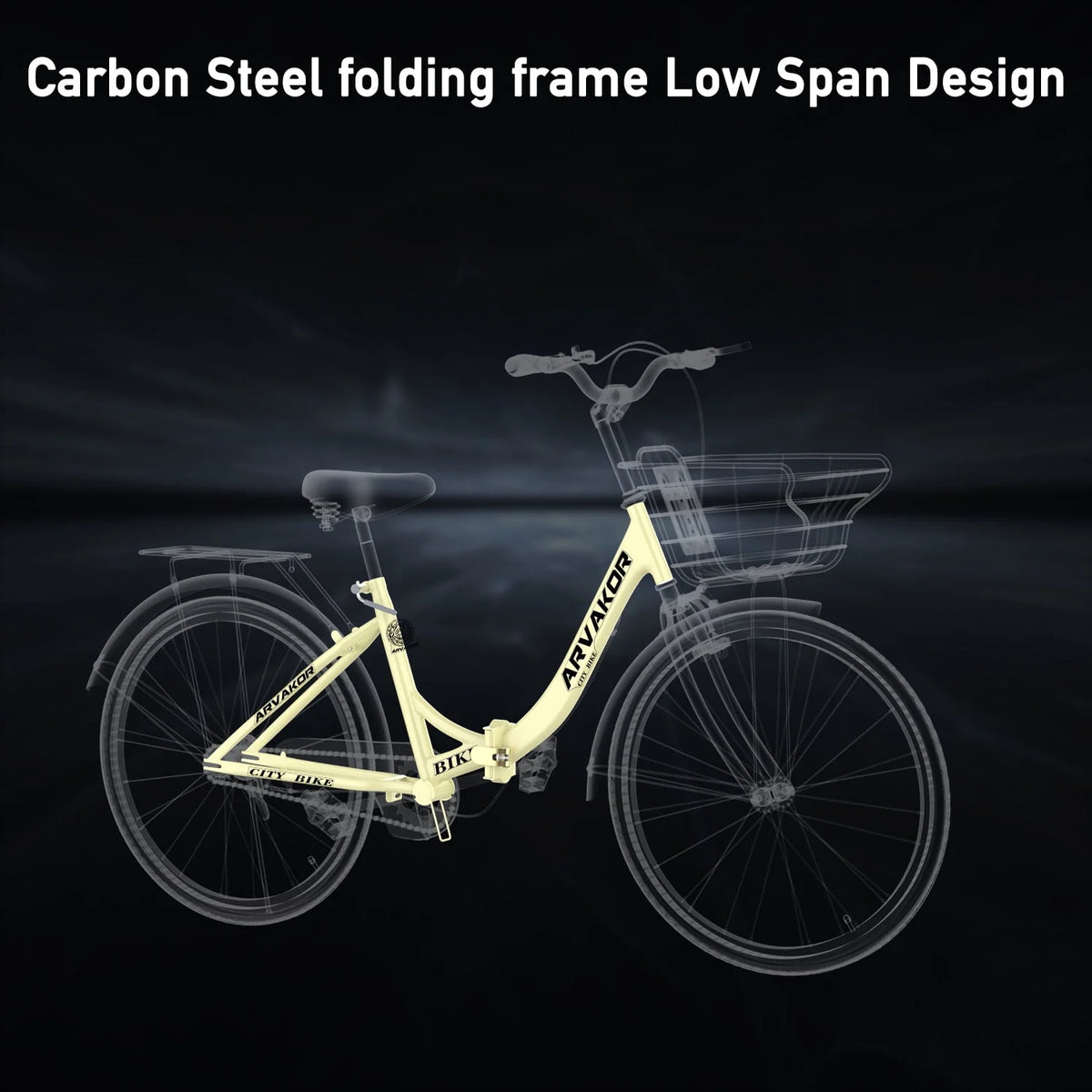 26 Inch White Cruiser Bike S48141