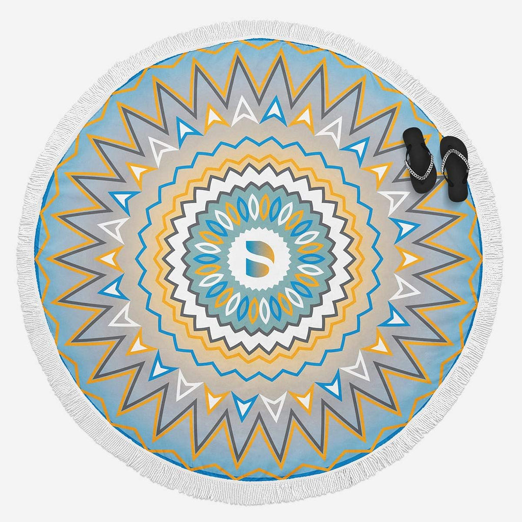 Round Beach Towel with Tassel S8618