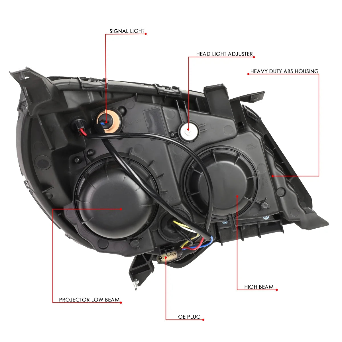 Smoked Housing Clear Side Projector Headlight Headlamp Turn Signal Lamps X8457