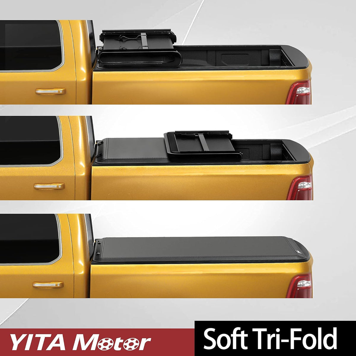 Soft Tri-fold Truck Bed Tonneau Cover for 2019-2022 Chevy Silverado/GMC Sierra 1500, 6.6 ft Bed P724027