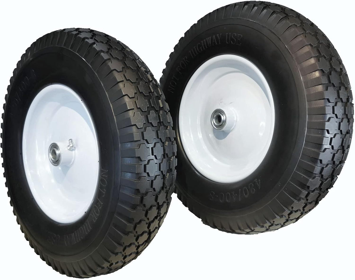4.80/4.00-8 Solid Flat-Free Wheelbarrow Tire On Wheel D708