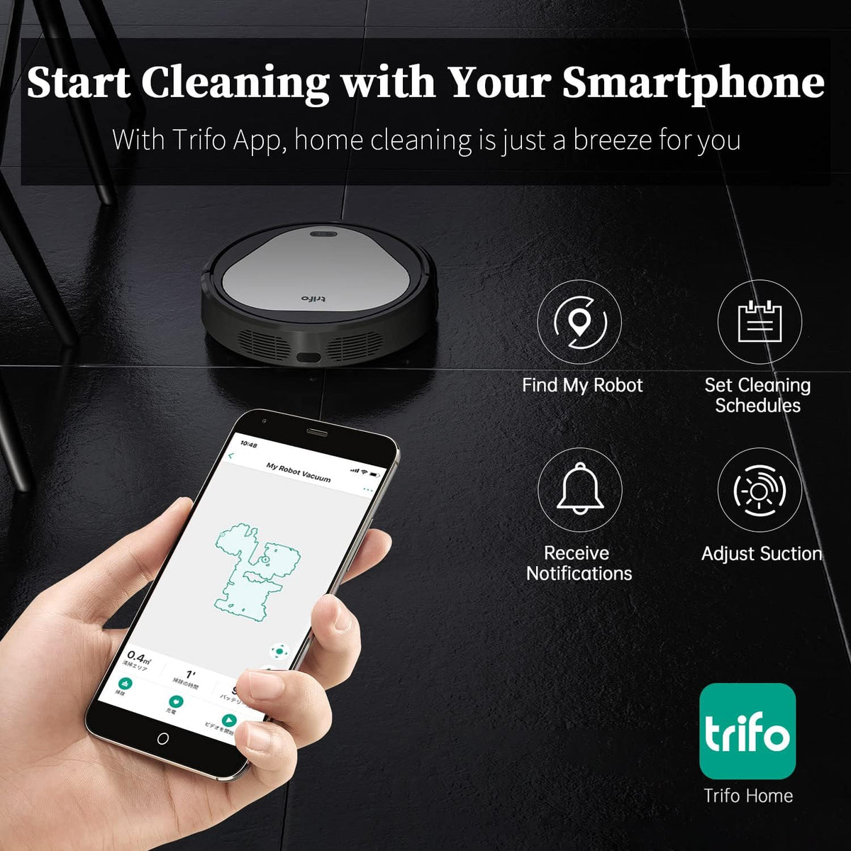 Robot Vacuum Cleaner 3000Pa Self-Charging C463
