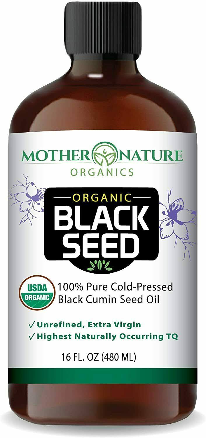 USDA Organic Black Seed Oil Glass Bottle 16 O C801073