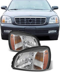 Chrome OE Style Headlights Pair with Amber Side Replacement M981154