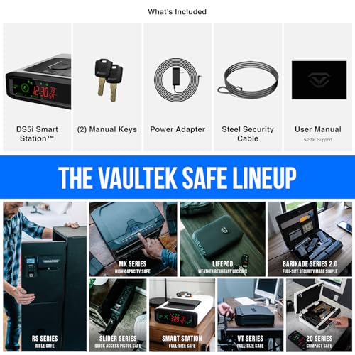 Covert Black Biometric Smart Safe with Dual Wireless Phone Charger + Auto Open Drawer J31056