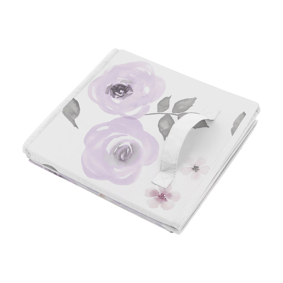 Lavender Purple and Grey Storage Fabric Toy Box N54198