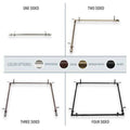 Multi Angle Ceiling Rod Room Divider Adjustable 120-170 inch One Sided Satin T786430