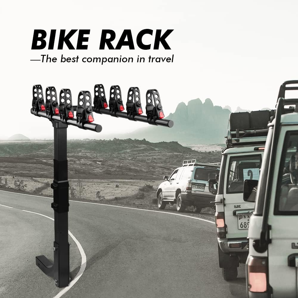 4 Bike Rack, Double Foldable Rack, 2 Hitch Receiver R79294