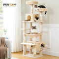 73 inch Multi Level Cat Tree with 7 Scratching Posts F343