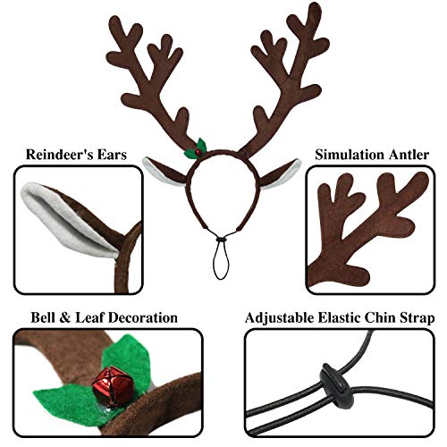 Christmas Reindeer Antler Headband with Ears C80608