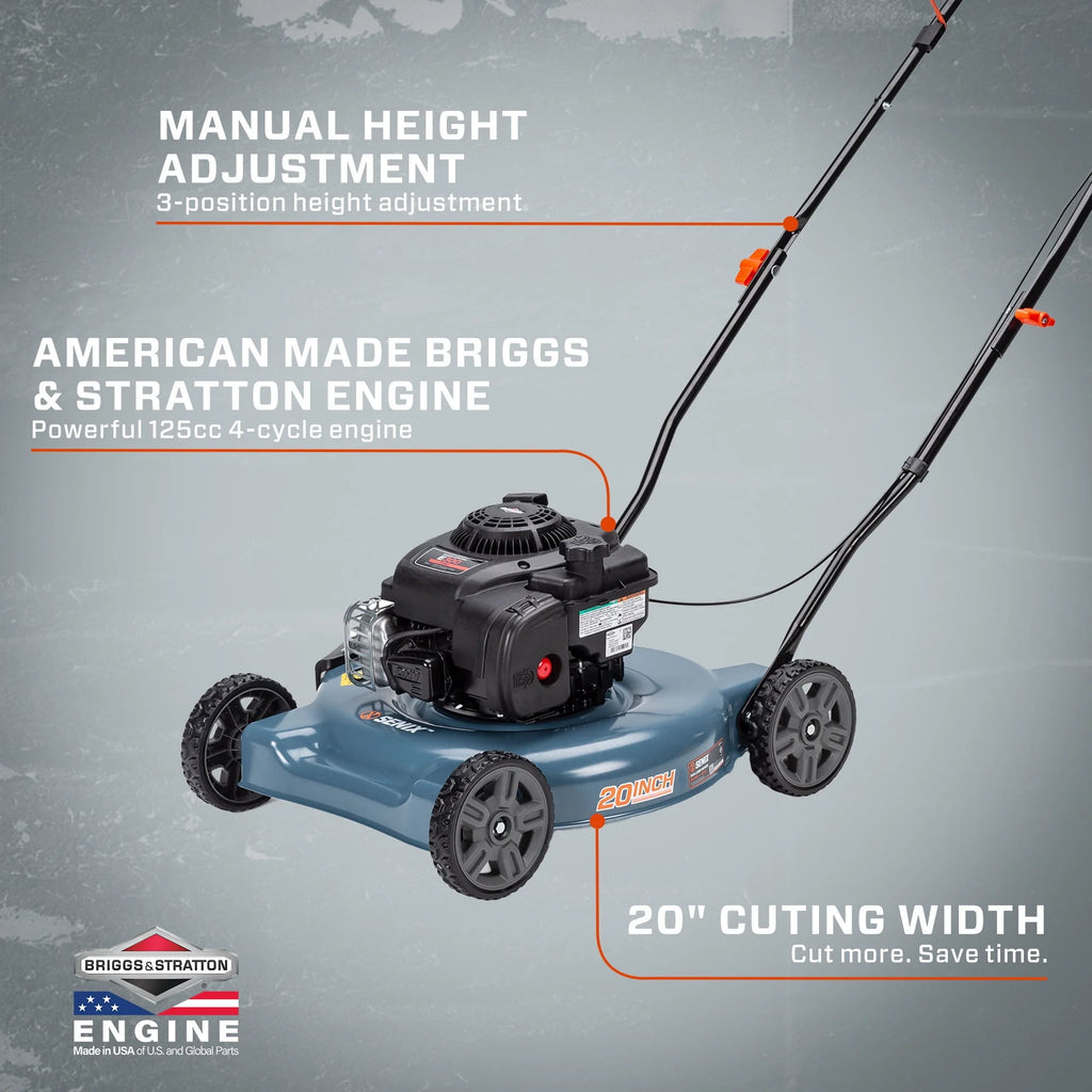 20-Inch 125 cc Gas Push Lawn Mower A5206