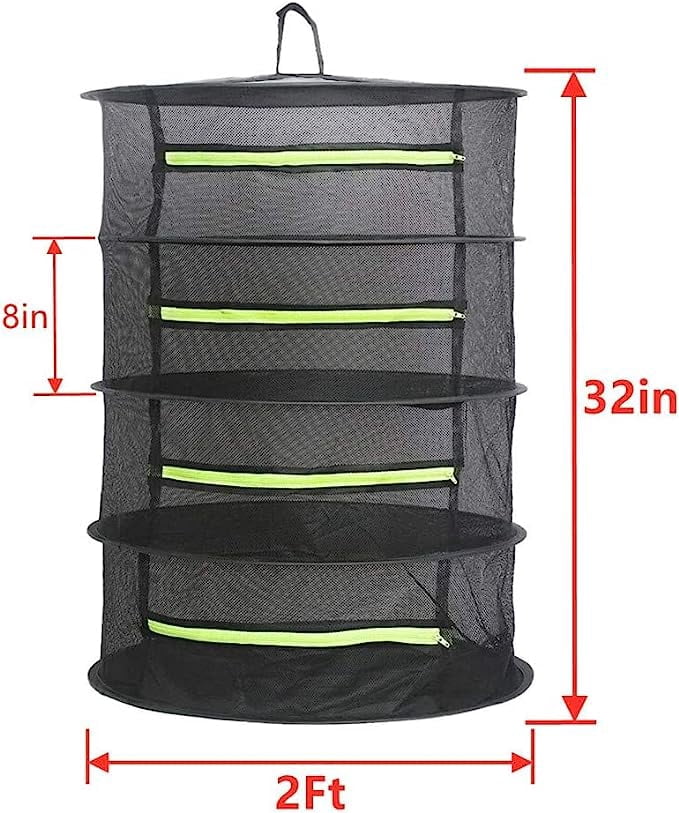 4-Layer Folding Nylon Mesh Drying Rack with Carrying Bag N193