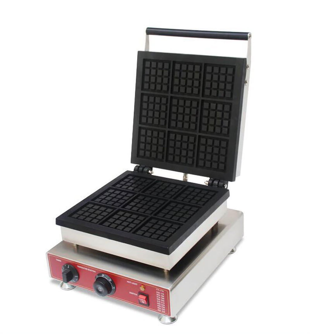 Square Waffle Maker Machine Belgian Waffle Iron Baker L42128