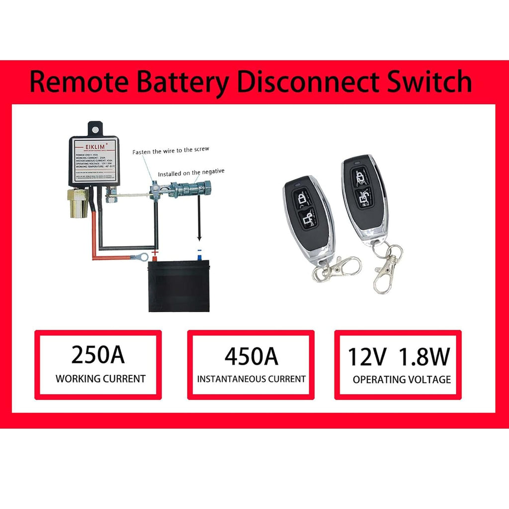 Remote Battery Disconnect Switch 12V 250A J486385