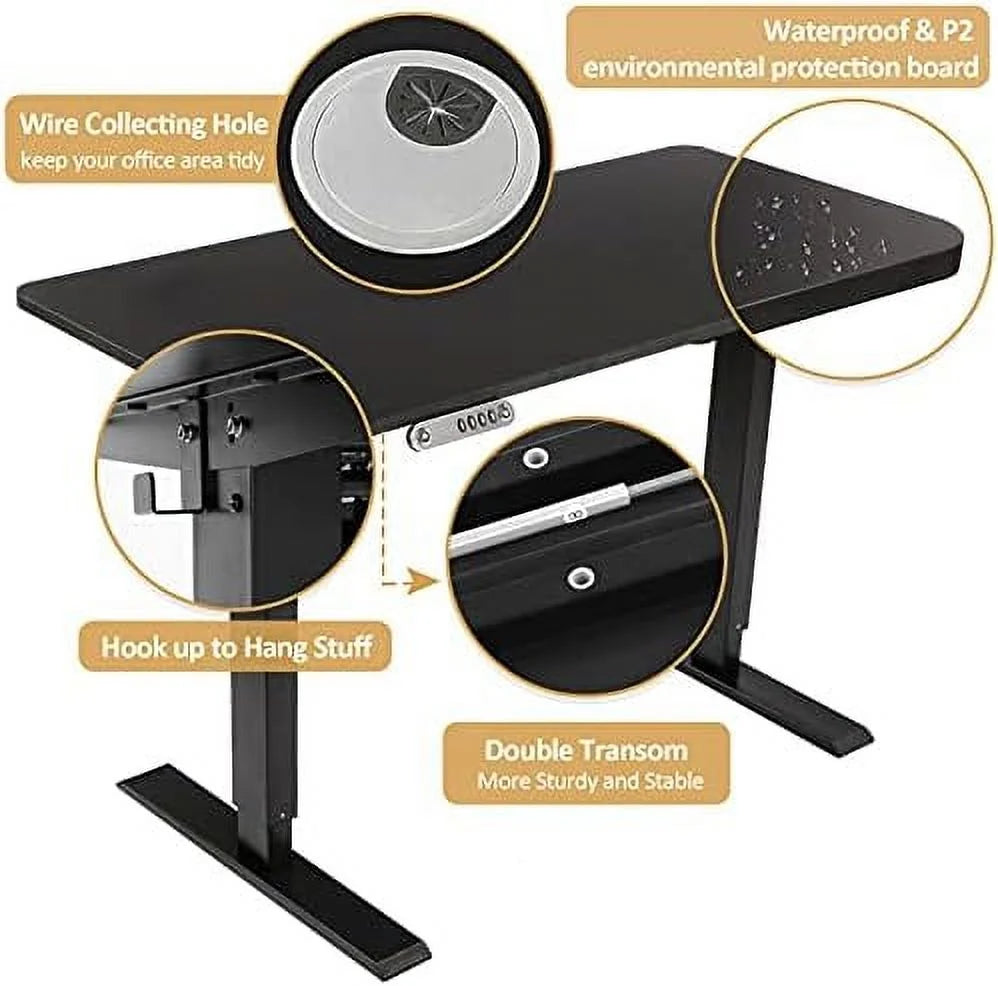 Electric Standing Desk Adjustable Height 55 x 24 Inches with Splice Board H1894